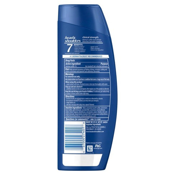 Head and Shoulders Clinical Strength Dandruff and Seborrheic Dermatitis Shampoo, 13.5 fl oz