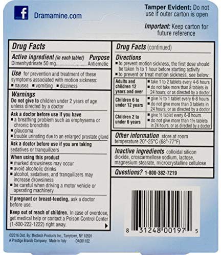 Dramamine Original Ingredients