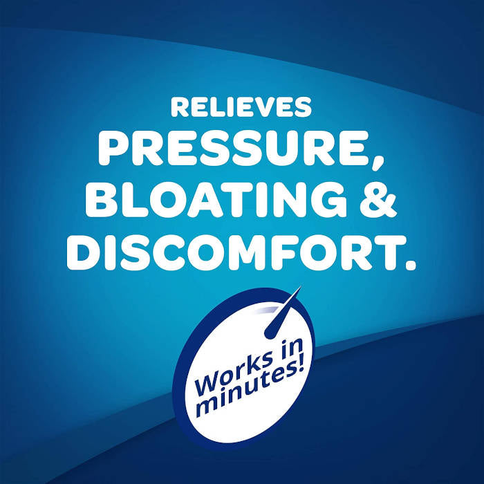 Gas-X Ultra Strength Softgels Banner Reading - Relieves Pressure, Bloating & Discomfort
