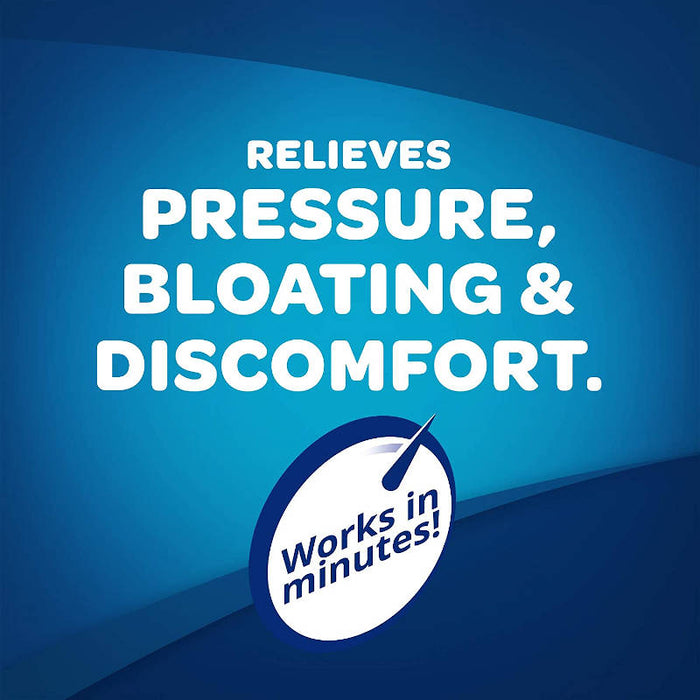 Gas X Banner stating that the product relieves pressure, bloating and discomfort.
