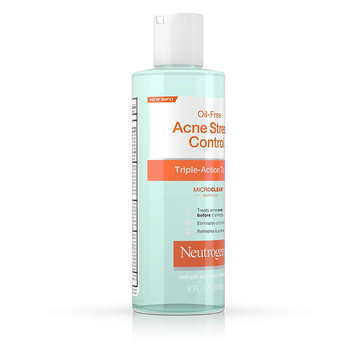 NEUTROGENA OIL-FREE Acne Stress Control Triple-Action Facial Toner 8 oz close up product image