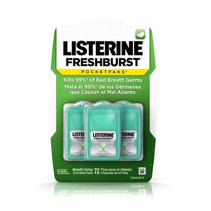 LISTERINE POCKETPAKS Fresh Mine Oral Care Breath Strips 72 Pack UK