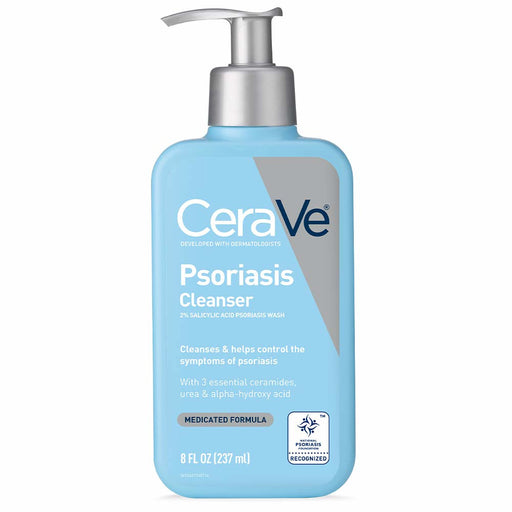 CeraVe Psoriasis Cleanser 8 Oz In Front Of White Background