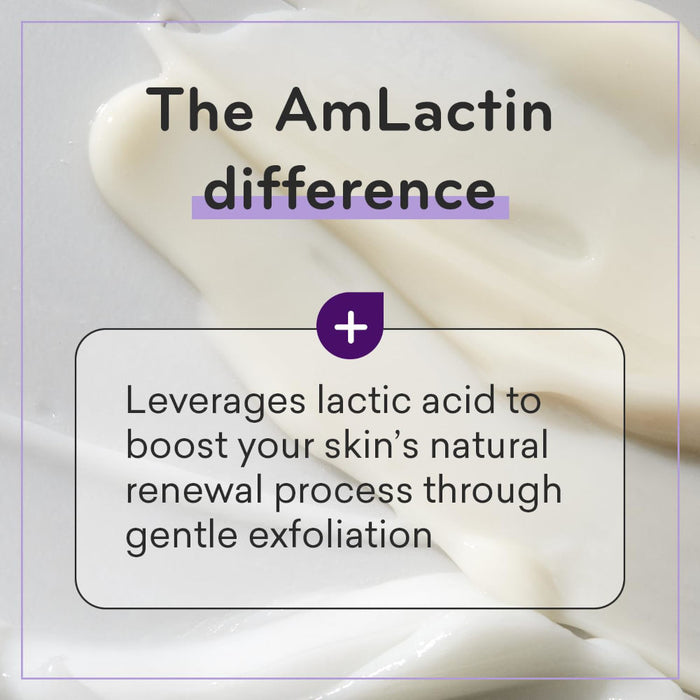 Amlactin KP Bumps Be Gone 15% Lactic Acid Moisturizing Cream 3 Oz Banner That Reads - The Amlactin Difference