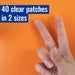 Panoxyl PM Overnight Spot Patches 40 Count Banner That Reads, 40 Clear Patches In Two Sizes