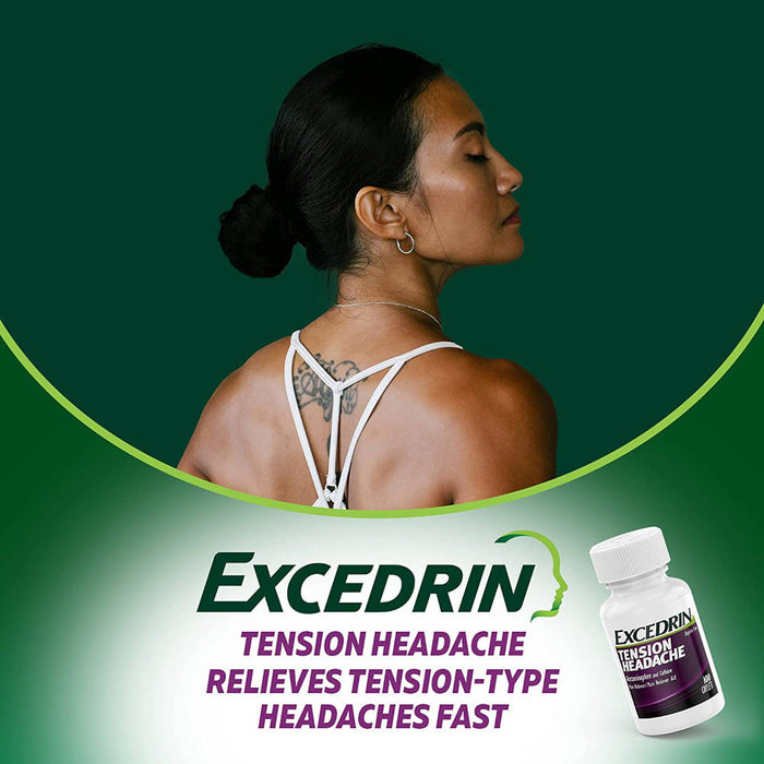 Excedrin Tension Headache Caplets 100ct  Banner That Reads Excedrin