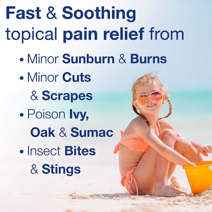 MG217 Cooling Burn Spray 4 Oz Banner That Reads Fast And Soothing Topical Pain Relief