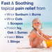 MG217 Cooling Burn Spray 4 Oz Banner That Reads Fast And Soothing Topical Pain Relief