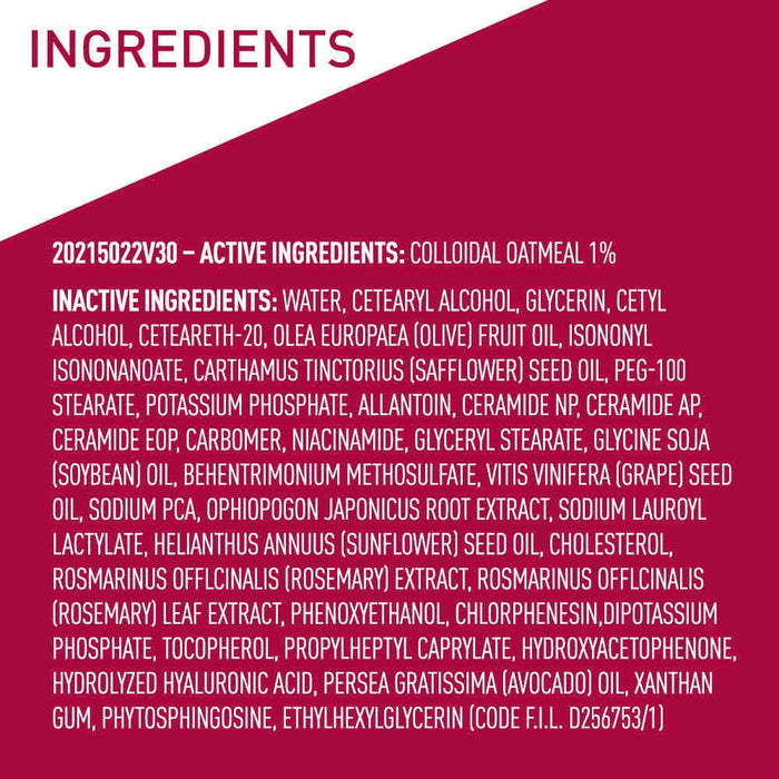 CeraVe Eczema Relief Creamy Oil 8 Oz Ingredients List  Banner