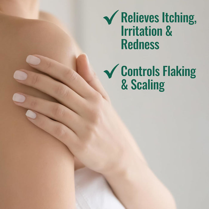 Nizoral Psoriasis Relief Cream Salicylic Acid 3% 4 Oz Banner Showing Woman Applying Skin Cream