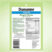 Dramamine Nausea Relief Ginger Chews 20 Ct