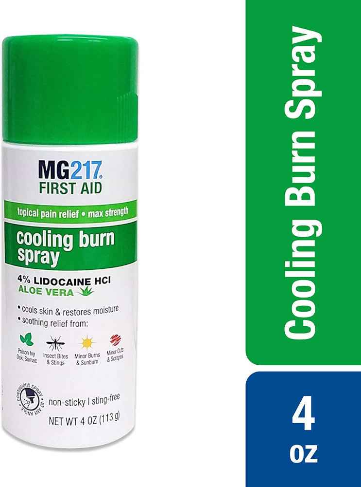 MG217 Max Strength Lidocaine Cooling Burn Spray 4 oz