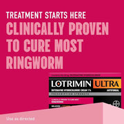 Lotrimin Ultra Ringworm Cream 1.1 Oz Banner That Reads Clinically Proven To Cure Most Ringworm