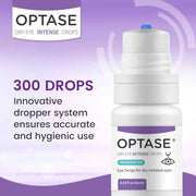 OPTASE Dry Eye Intense Drops, 0.33 fl oz Banner That Reads 300 Doses Per Bottle
