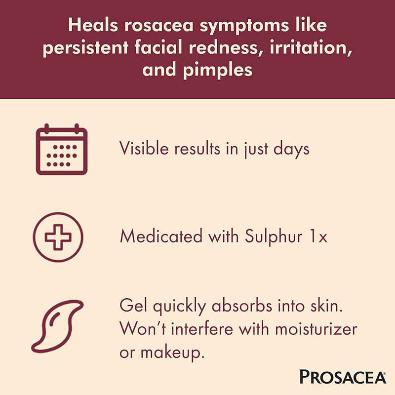 Prosacea Medicated Gel, Heals Rosacea Symptoms 0.75 oz