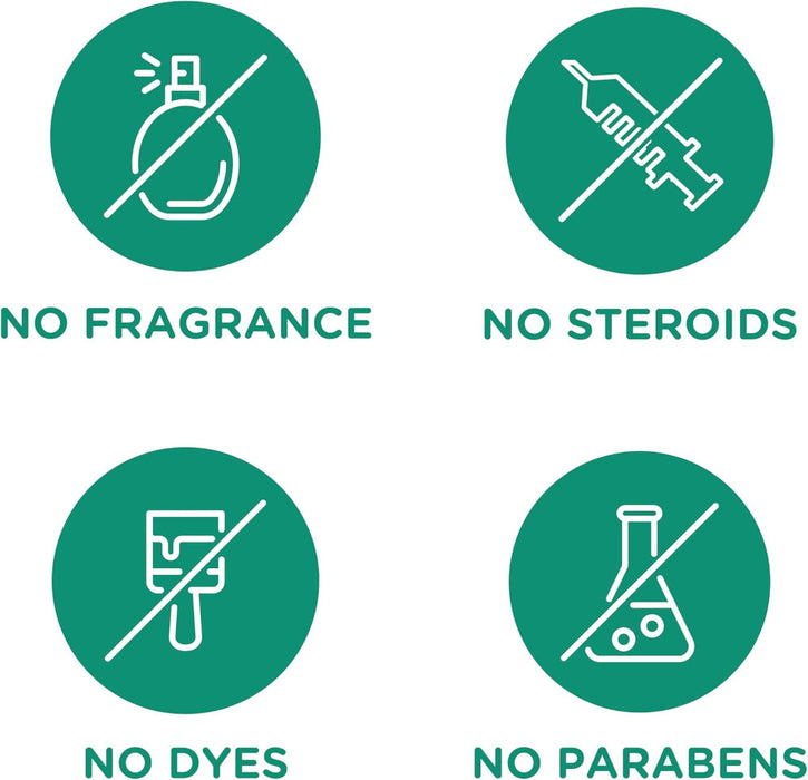 Nizoral Psoriasis Relief Cream Salicylic Acid 3% 4 Oz Banner Stating No Fragrance, Steroids, Dyes Or Parabens