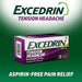 Excedrin Tension Headache Caplets 100ct  Banner That Reads Aspirin Free Pain Relief