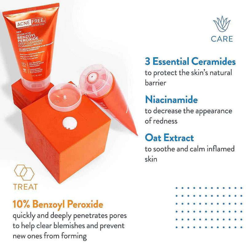 AcneFree Severe Acne 10% Benzoyl Peroxide  Wash 5 Oz