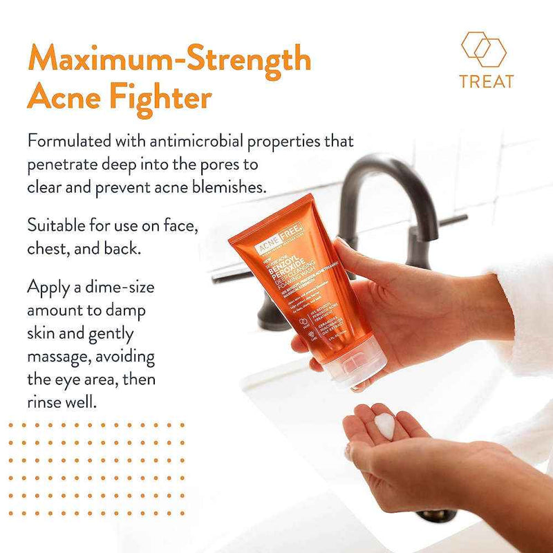 AcneFree Severe Acne 10% Benzoyl Peroxide  Wash 5 Oz