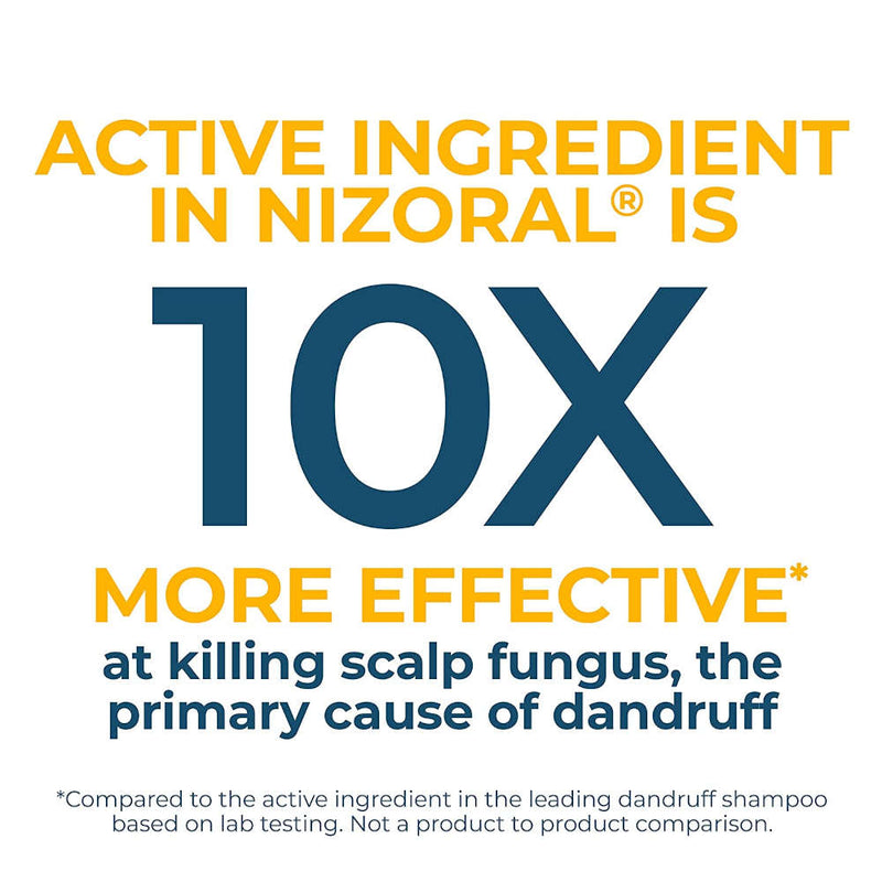 Nizoral Anti-Dandruff Shampoo with 1% Ketoconazole, Fresh Scent, 7 Fl Oz Banner That Reads, 10 Times More Effective