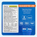 Drug label with 'Suggested Use' and product details on a blue background