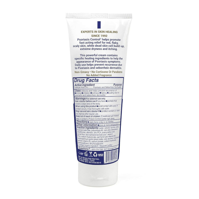 Triderma Psoriasis Control Face & Body Cream 4.2 Oz Ingredients List On Reverse Of Bottle