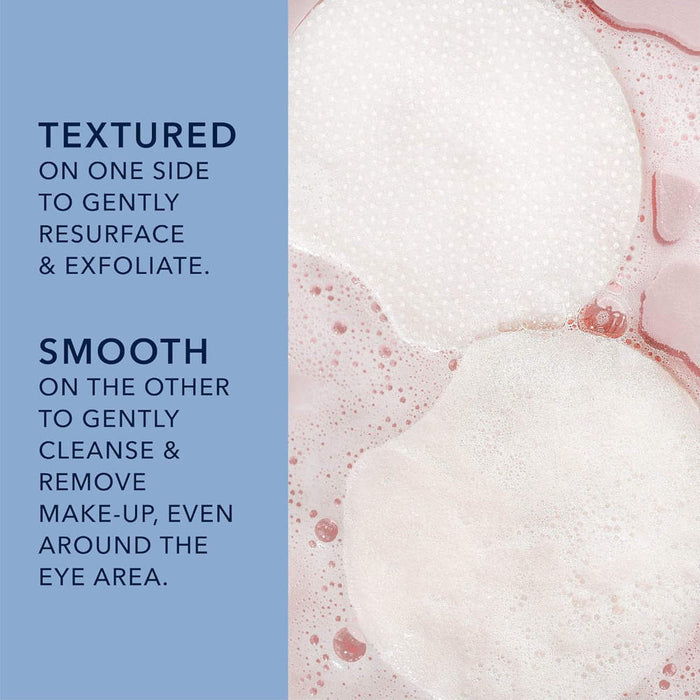Roc Line Smoothing Daily Cleansing Pads Banner That Reads Textured On One Side And Smooth On The Other