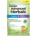 Dramamine Advanced Herbals Nausea And Stress Support 20 Tropical & ginger Lozenges In Front Of White Background