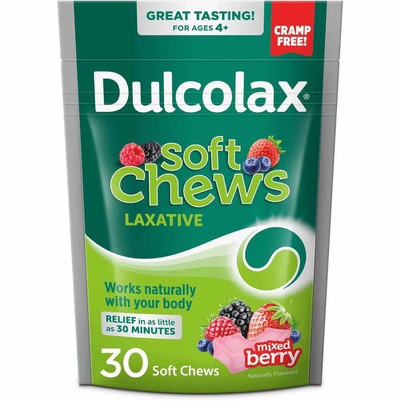 Dulcolax Soft Chews Mixed Berry 30-count magnesium hydroxide saline laxative