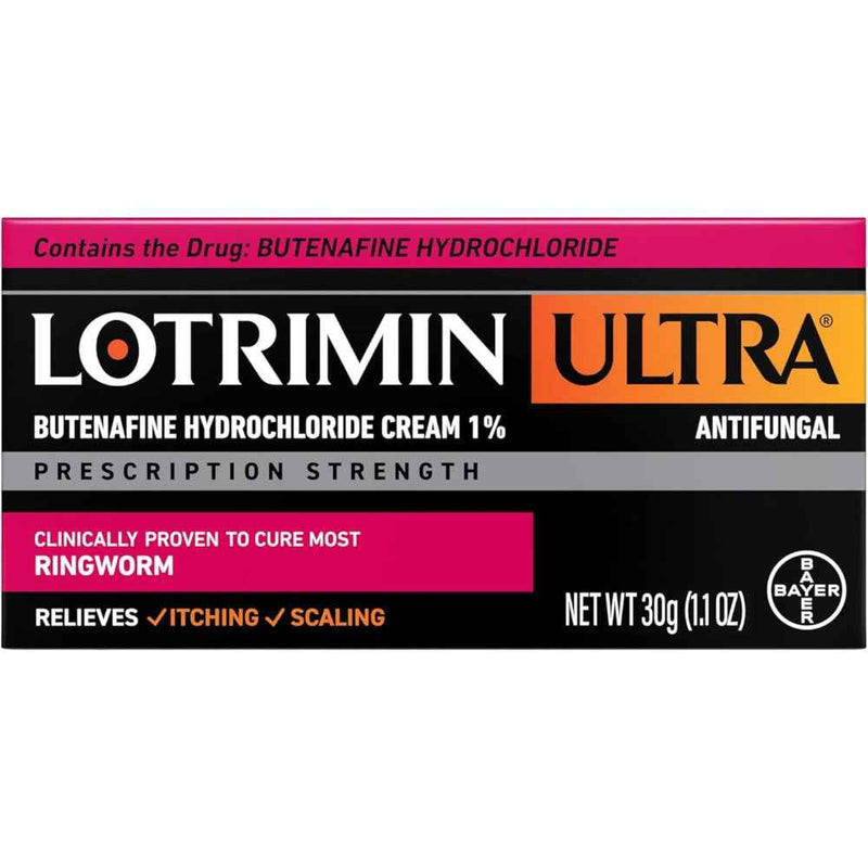 Lotrimin Ultra Ringworm Cream 1.1 Oz In Front Of White Background