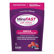 MiraFAST Soft Chews Gentle Constipation Relief 30 In Front Of White Background
