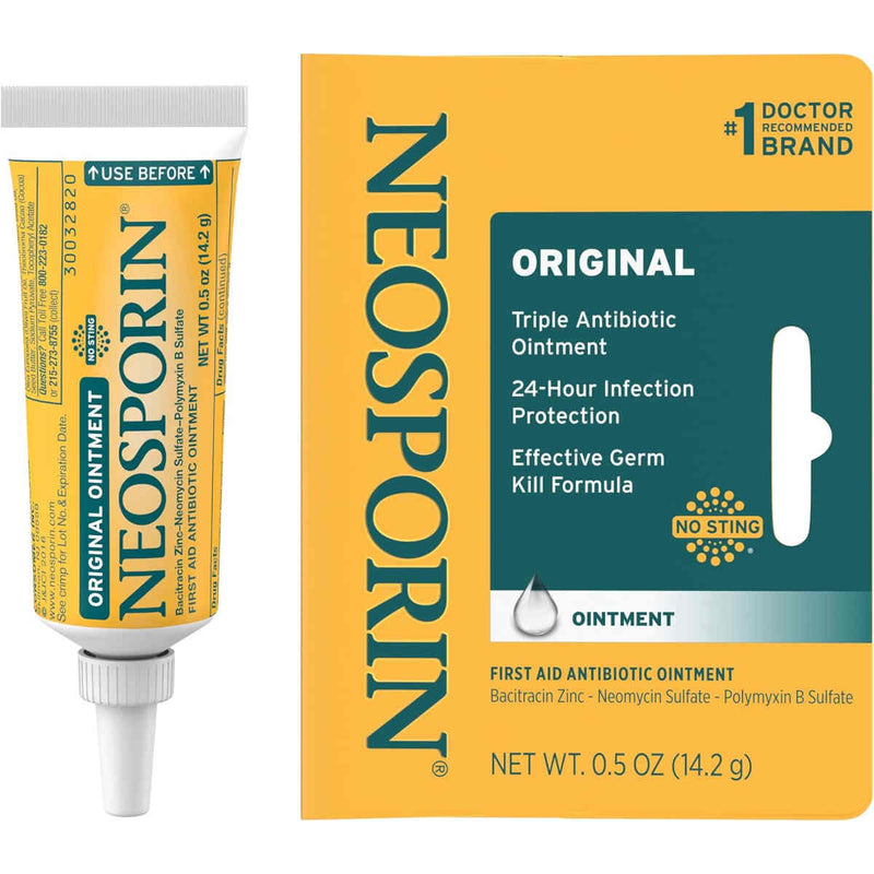 Neosporin Original first aid antibiotic ointment 0.5 oz packaging