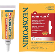 Neosporin Burn Relief antibiotic and pain-relieving ointment 0.5 oz packaging