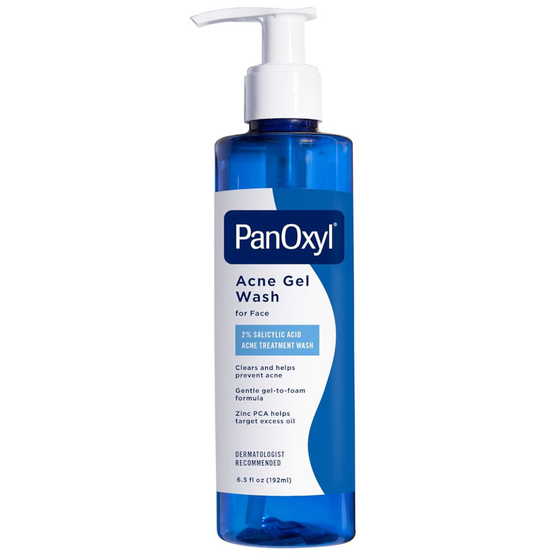 PanOxyl Acne Gel Wash Bottle with 2% salicylic acid, 6.5 fl oz pump dispenser 