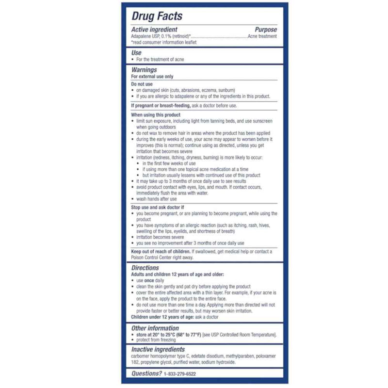 PanOxyl Adapalene 0.1% Retinoid Acne Gel 0.5 oz
