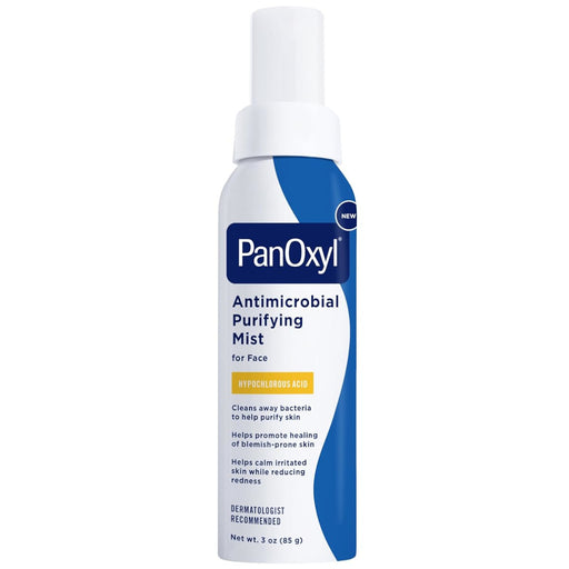 PanOxyl Antimicrobial Purifying Mist 3 oz spray bottle.