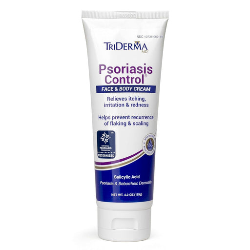 Triderma Psoriasis Control Face & Body Cream 4.2 Oz In Front Of White Background