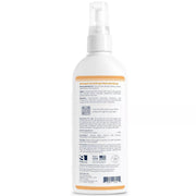 A white plastic spray bottle of Veterinary Formula Clinical Care Antiseptic & Antifungal Medicated Spray shown from the back, featuring a white pump dispenser and a label with black text and orange accents.