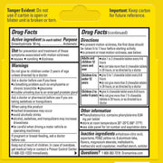 Drug facts and directions label for Dramamine Chewable Orange Motion Sickness Tablets 8ct, showing usage instructions, side effects, warnings, and inactive ingredients on a white background.