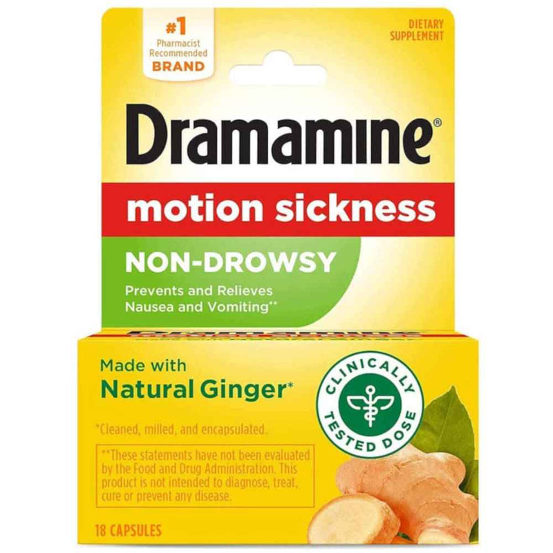 Dramamine Non-Drowsy ,Natural Ginger Motion Sickness Tablets