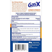 Gas-X Ultimate Strength medication packaging with text and labels.