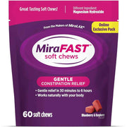 MiraFAST Soft Chews Gentle Constipation Relief 60 In Front Of White Backround