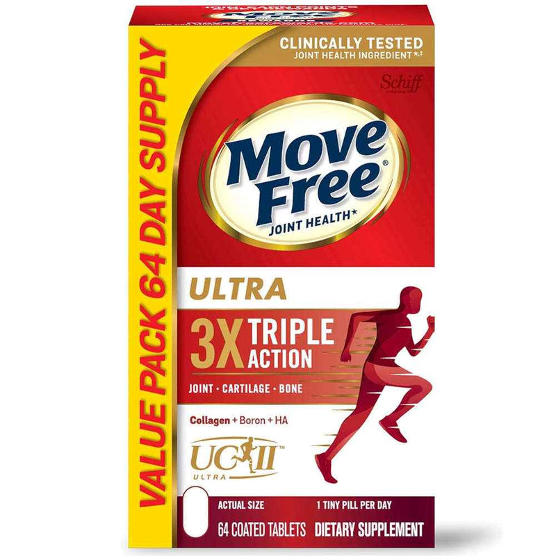 Move Free Ultra Triple Action, Joint Health Supplement 64 Tablets