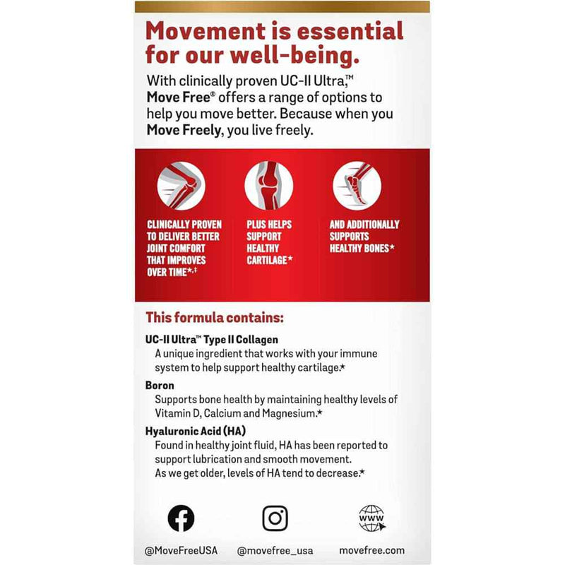 Move Free Ultra Triple Action, Joint Health Supplement 64 Tablets