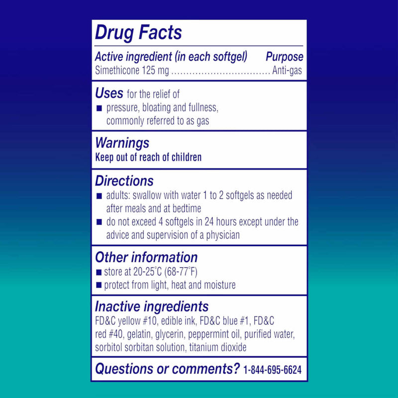 Mylanta Gas Liqui-Tab Softgels 125mg Simethicone 30 Count | UK