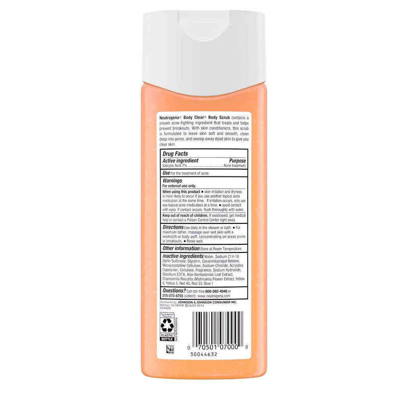 Neutrogena Body Clear Acne Body Scrub with Salicylic Acid, 8.5 fl. oz UK