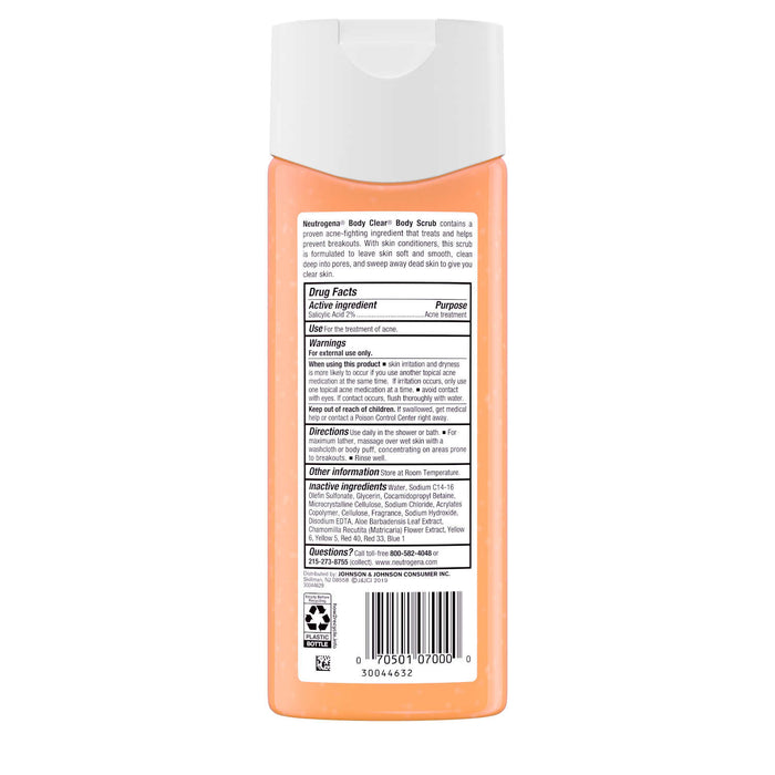 Neutrogena Body Clear Acne Body Scrub with Salicylic Acid, 8.5 fl. oz UK