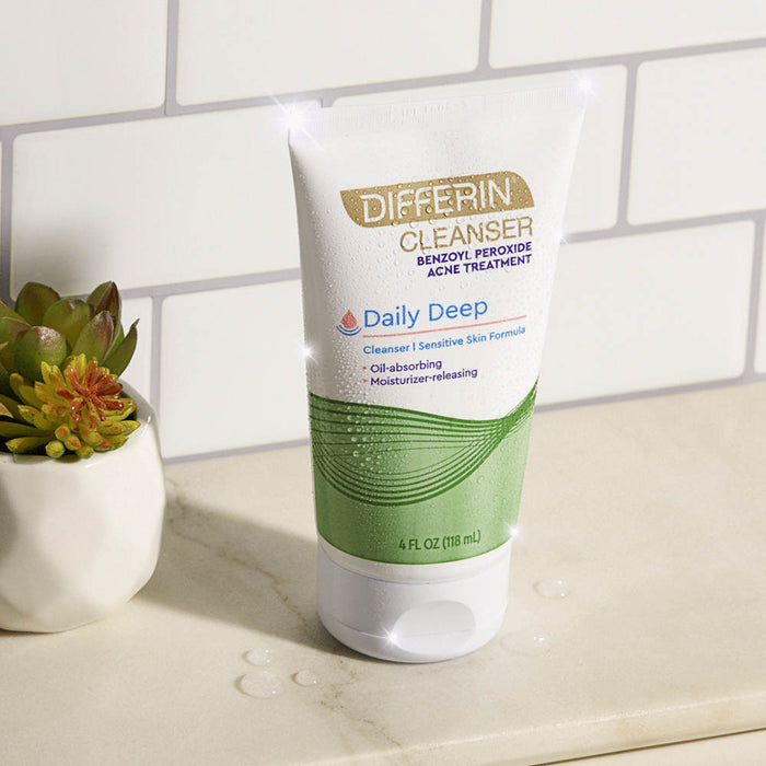 Differin Daily Deep Cleanser with Benzoyl Peroxide, 4oz