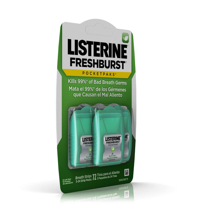 LISTERINE POCKETPAKS Fresh Mine Oral Care Breath Strips 72 Pack UK