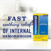 Preparation H Hemorrhoidal Suppositories 48 Banner That Reads - Fast Soothing Relief Of Internal Hemorrhoids.